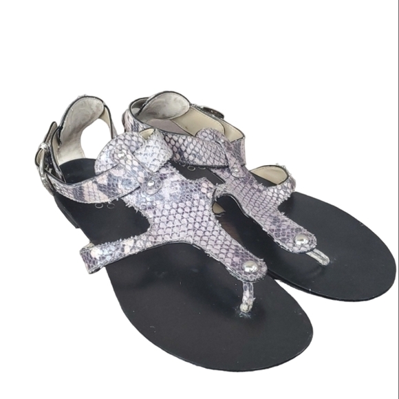 Anthropologie Franco Sarto Women Toro Leather sandals flats sz 8M - Picture 1 of 10